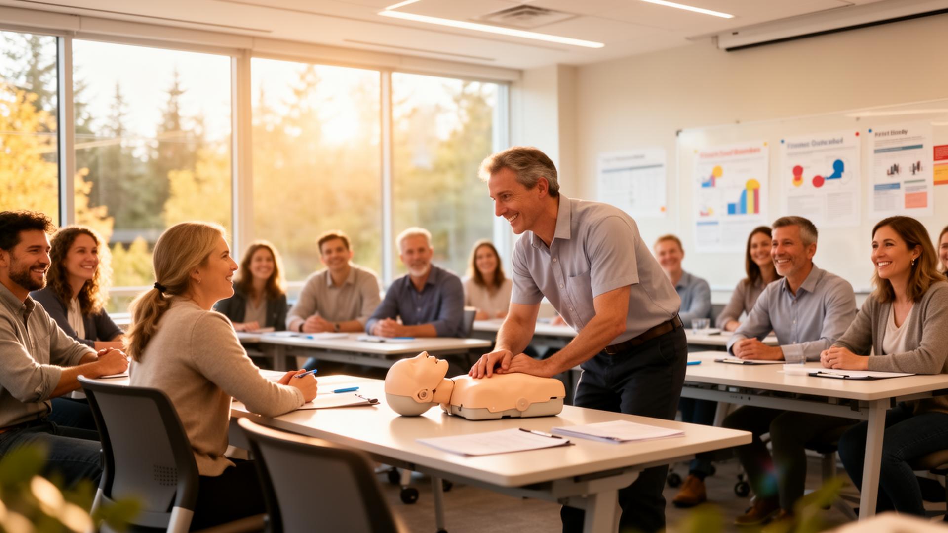 Guardian Training first aid class on Vancouver Island
